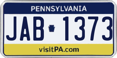 PA license plate JAB1373