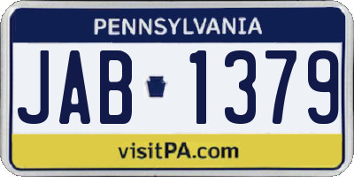 PA license plate JAB1379