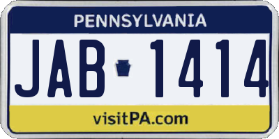 PA license plate JAB1414