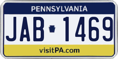 PA license plate JAB1469