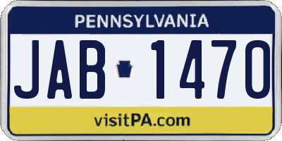 PA license plate JAB1470