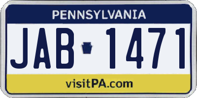 PA license plate JAB1471