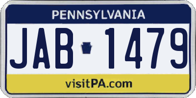 PA license plate JAB1479