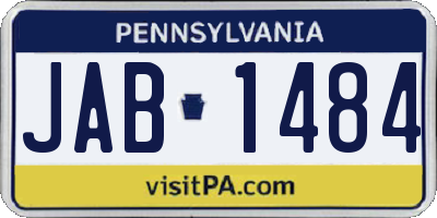 PA license plate JAB1484