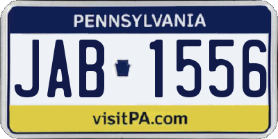 PA license plate JAB1556