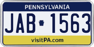 PA license plate JAB1563