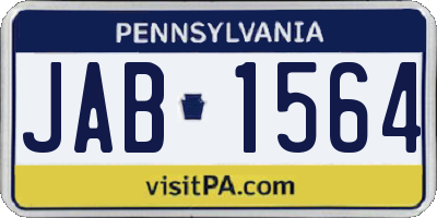 PA license plate JAB1564