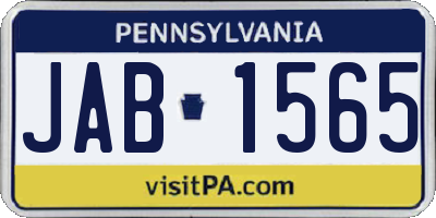 PA license plate JAB1565