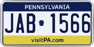 PA license plate JAB1566