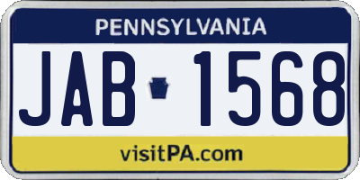 PA license plate JAB1568