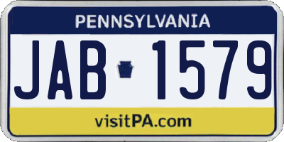 PA license plate JAB1579