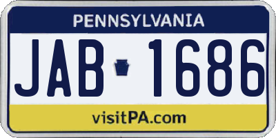 PA license plate JAB1686