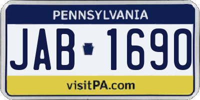 PA license plate JAB1690