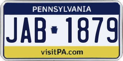 PA license plate JAB1879