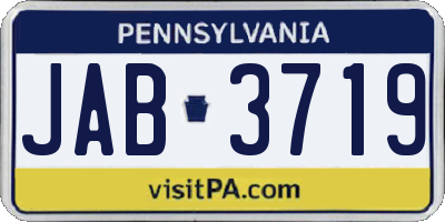 PA license plate JAB3719