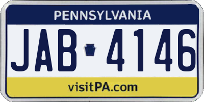 PA license plate JAB4146