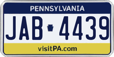 PA license plate JAB4439