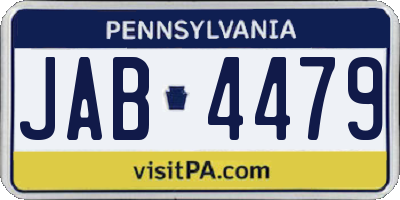 PA license plate JAB4479