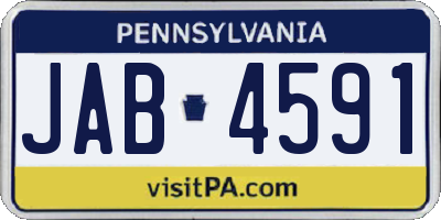 PA license plate JAB4591