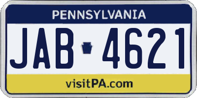 PA license plate JAB4621