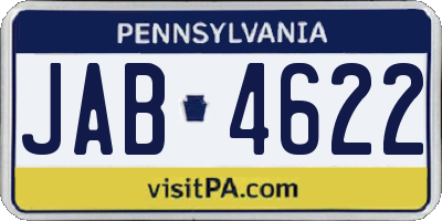 PA license plate JAB4622