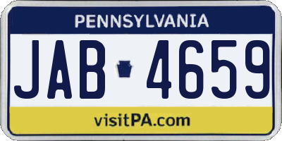 PA license plate JAB4659