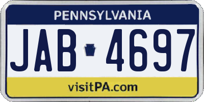PA license plate JAB4697
