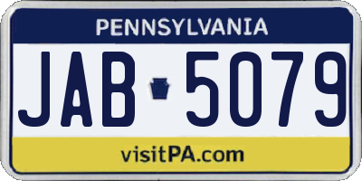 PA license plate JAB5079