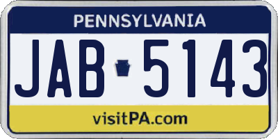 PA license plate JAB5143