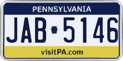 PA license plate JAB5146