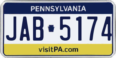 PA license plate JAB5174