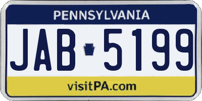 PA license plate JAB5199