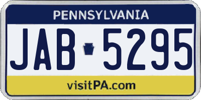 PA license plate JAB5295