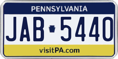 PA license plate JAB5440