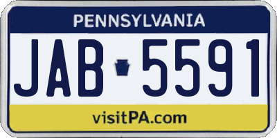 PA license plate JAB5591