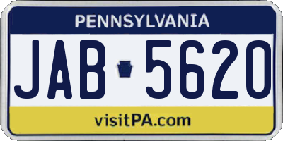 PA license plate JAB5620