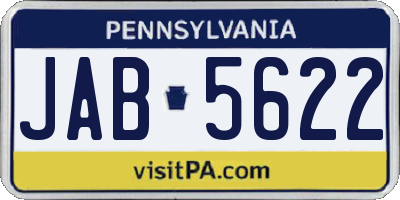 PA license plate JAB5622