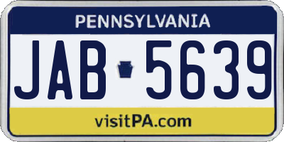 PA license plate JAB5639