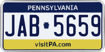 PA license plate JAB5659