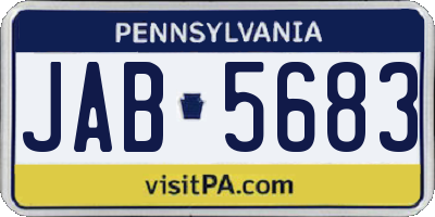 PA license plate JAB5683