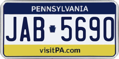 PA license plate JAB5690