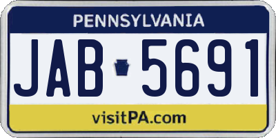 PA license plate JAB5691