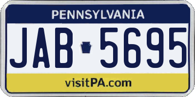 PA license plate JAB5695