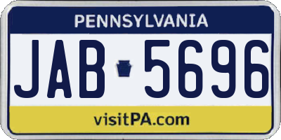 PA license plate JAB5696