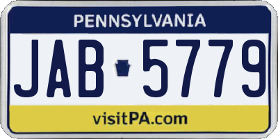 PA license plate JAB5779