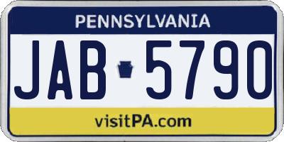 PA license plate JAB5790