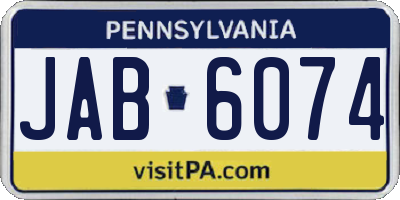 PA license plate JAB6074