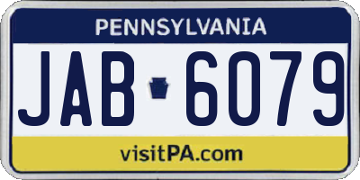 PA license plate JAB6079