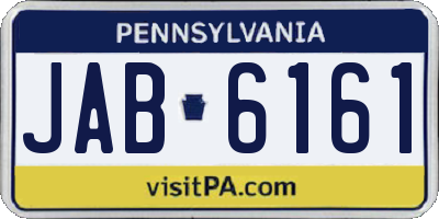 PA license plate JAB6161