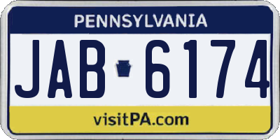 PA license plate JAB6174